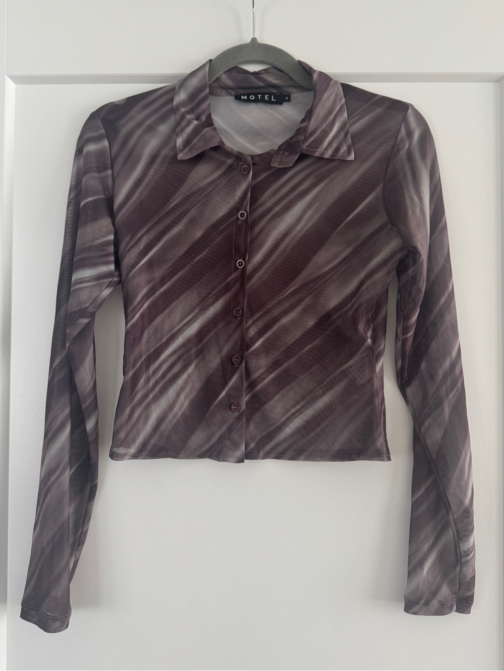 Motel Rocks Mesh Button Down Top - Picture 2 of 9
